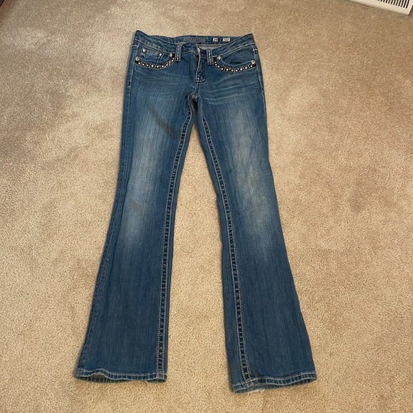 Miss Me Boot Cut Jeans with Embellished Pockets - Picture 7 of 9